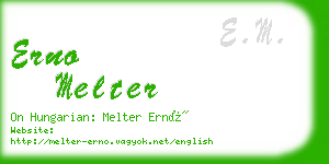 erno melter business card